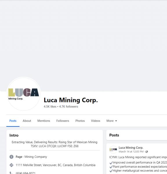Luca Mining Corp.