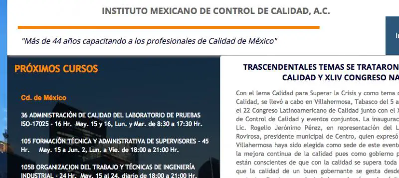 Instituto Mexicano de Control de Calidad