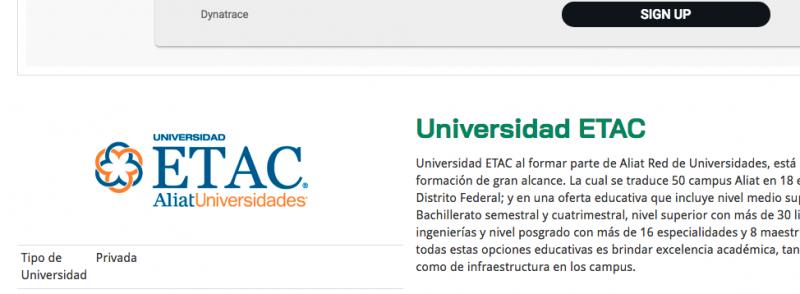 Universidad ETAC, Aliat, Colegio Las Rosas de México