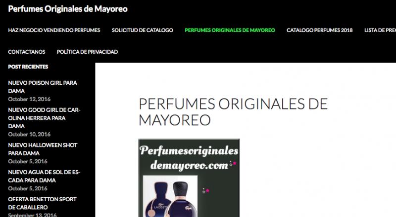 Perfumes Originales de Mayoreo